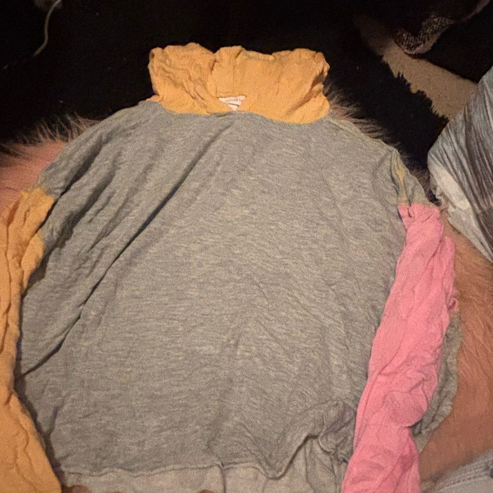 Colsie Yellow and Gray Hoodie